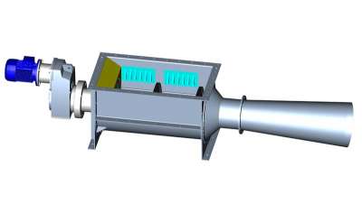 Horizontal screw compactor
